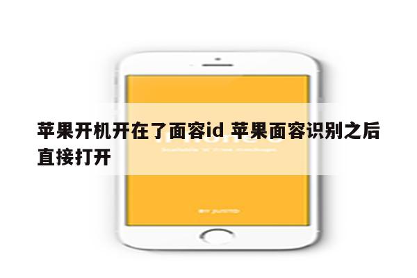 苹果开机开在了面容id 苹果面容识别之后直接打开