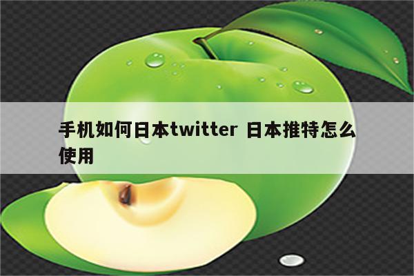 手机如何日本twitter 日本推特怎么使用