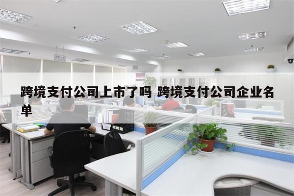 跨境支付公司上市了吗 跨境支付公司企业名单