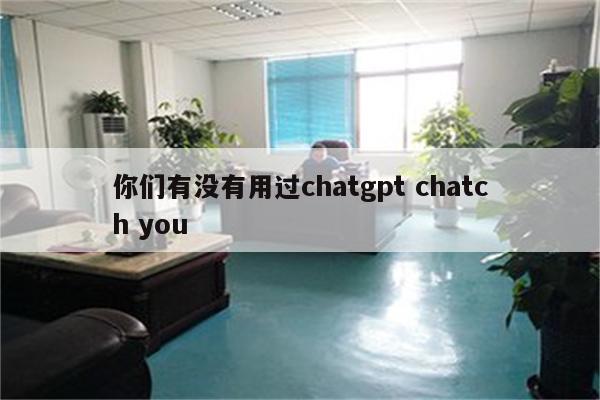 你们有没有用过chatgpt chatch you