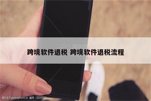 跨境软件退税 跨境软件退税流程