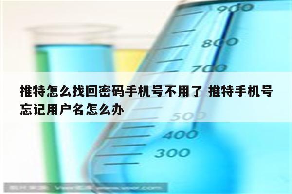 推特怎么找回密码手机号不用了 推特手机号忘记用户名怎么办
