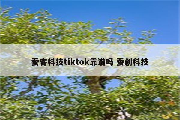 蚕客科技tiktok靠谱吗 蚕创科技