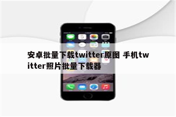安卓批量下载twitter原图 手机twitter照片批量下载器