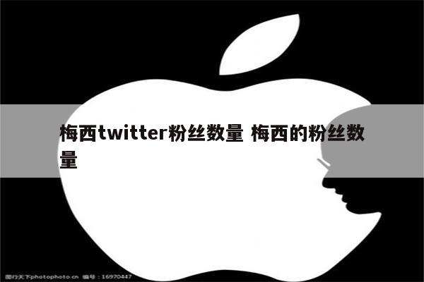 梅西twitter粉丝数量 梅西的粉丝数量