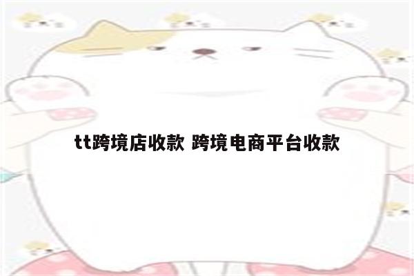 tt跨境店收款 跨境电商平台收款