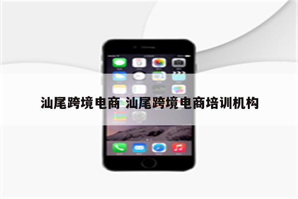 汕尾跨境电商 汕尾跨境电商培训机构