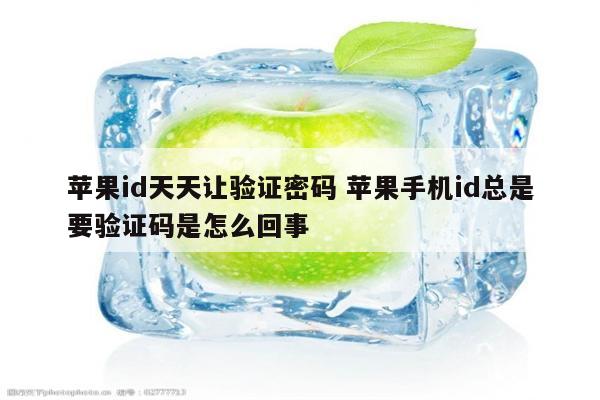 苹果id天天让验证密码 苹果手机id总是要验证码是怎么回事