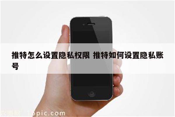 推特怎么设置隐私权限 推特如何设置隐私账号