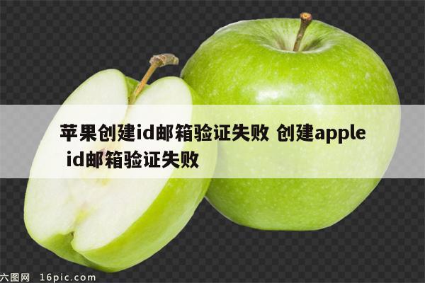 苹果创建id邮箱验证失败 创建apple id邮箱验证失败