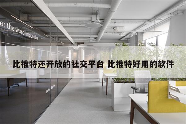 比推特还开放的社交平台 比推特好用的软件