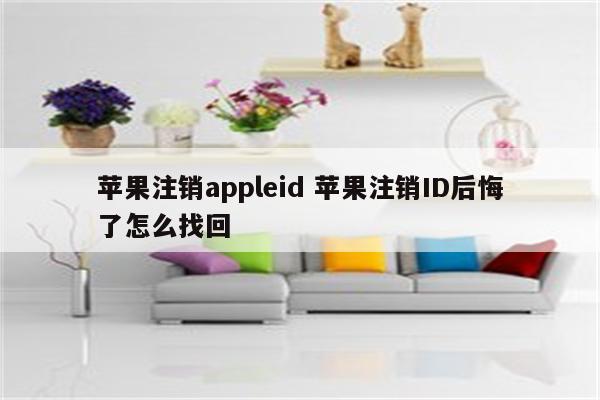 苹果注销appleid 苹果注销ID后悔了怎么找回