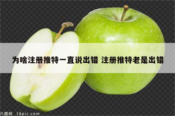为啥注册推特一直说出错 注册推特老是出错