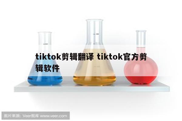 tiktok剪辑翻译 tiktok官方剪辑软件