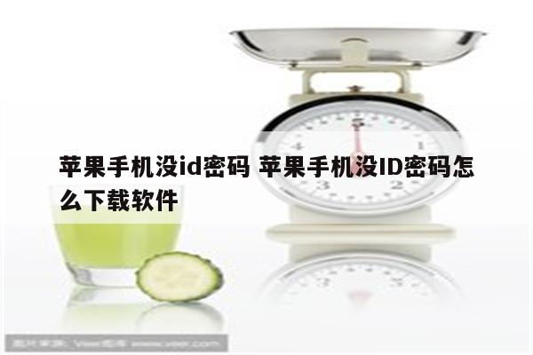 苹果手机没id密码 苹果手机没ID密码怎么下载软件