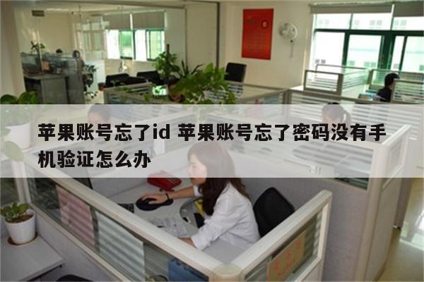 苹果账号忘了id 苹果账号忘了密码没有手机验证怎么办