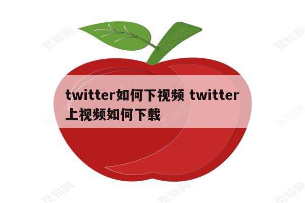 twitter如何下视频 twitter上视频如何下载