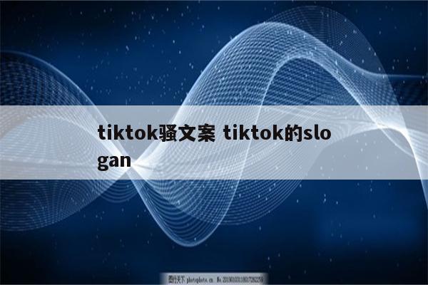 tiktok骚文案 tiktok的slogan