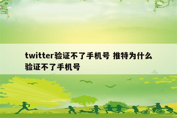 twitter验证不了手机号 推特为什么验证不了手机号
