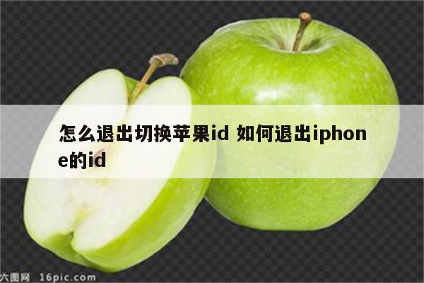 怎么退出切换苹果id 如何退出iphone的id