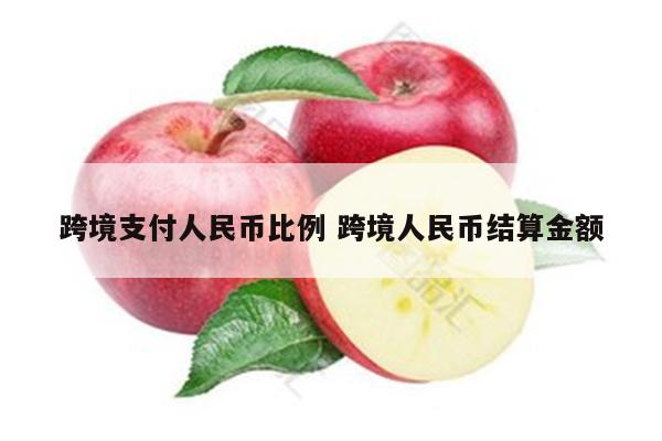 跨境支付人民币比例 跨境人民币结算金额