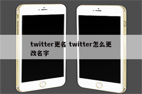 twitter更名 twitter怎么更改名字