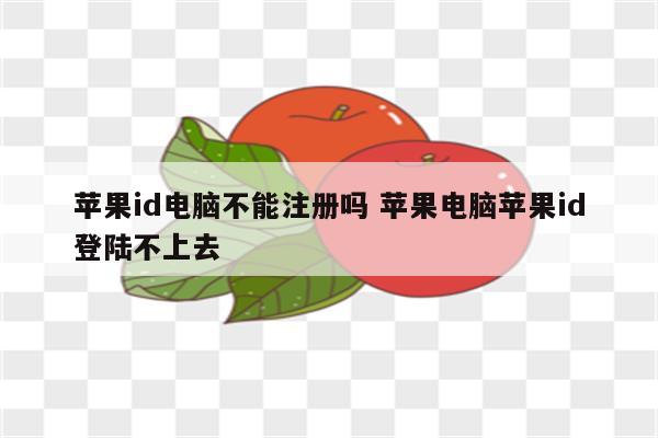 苹果id电脑不能注册吗 苹果电脑苹果id登陆不上去