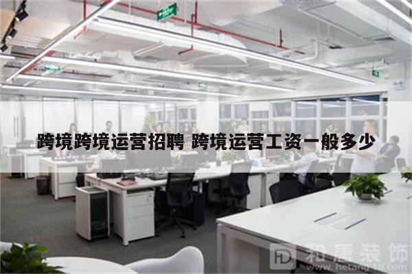 跨境跨境运营招聘 跨境运营工资一般多少