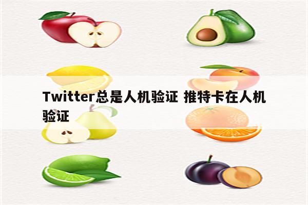 Twitter总是人机验证 推特卡在人机验证