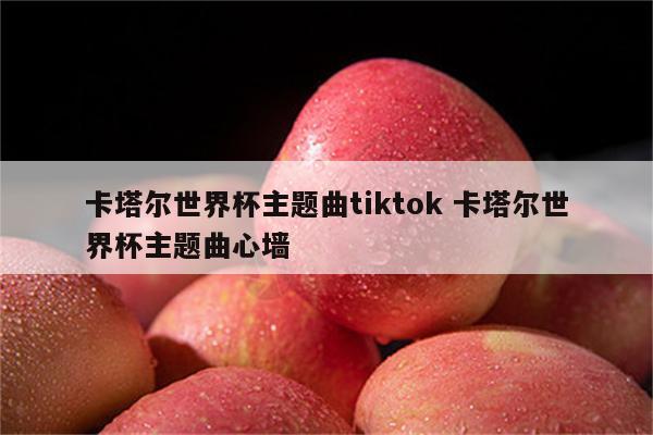 卡塔尔世界杯主题曲tiktok 卡塔尔世界杯主题曲心墙