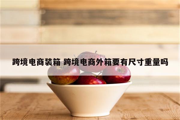 跨境电商装箱 跨境电商外箱要有尺寸重量吗