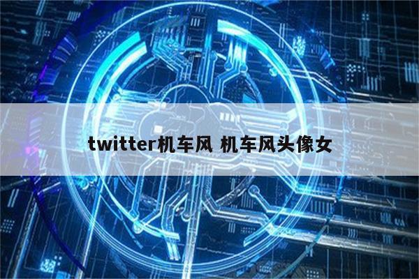 twitter机车风 机车风头像女