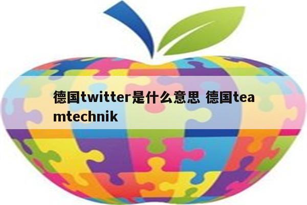 德国twitter是什么意思 德国teamtechnik