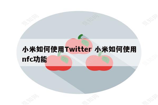 小米如何使用Twitter 小米如何使用nfc功能