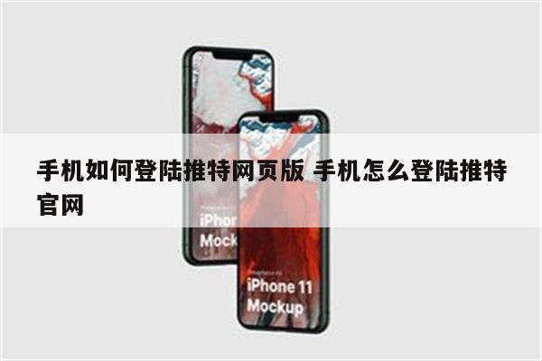 手机如何登陆推特网页版 手机怎么登陆推特官网