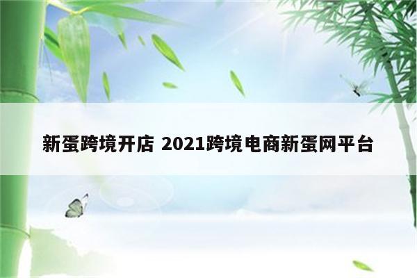 新蛋跨境开店 2021跨境电商新蛋网平台