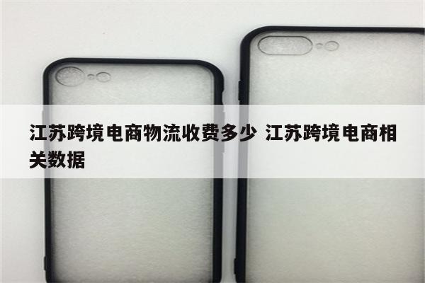 江苏跨境电商物流收费多少 江苏跨境电商相关数据
