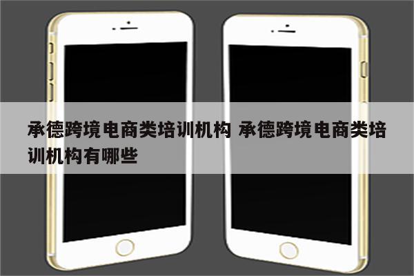 承德跨境电商类培训机构 承德跨境电商类培训机构有哪些