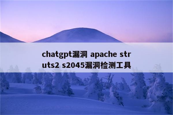 chatgpt漏洞 apache struts2 s2045漏洞检测工具