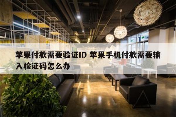 苹果付款需要验证ID 苹果手机付款需要输入验证码怎么办