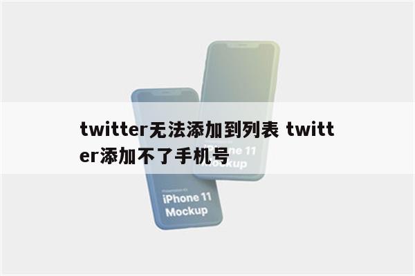 twitter无法添加到列表 twitter添加不了手机号