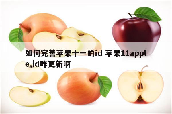 如何完善苹果十一的id 苹果11apple,id咋更新啊