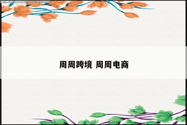 周周跨境 周周电商