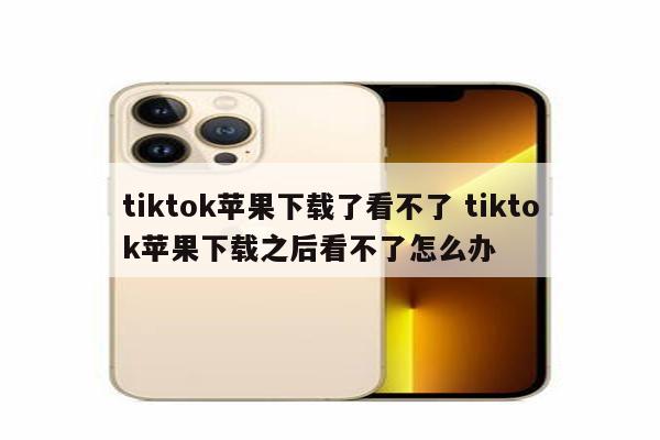 tiktok苹果下载了看不了 tiktok苹果下载之后看不了怎么办