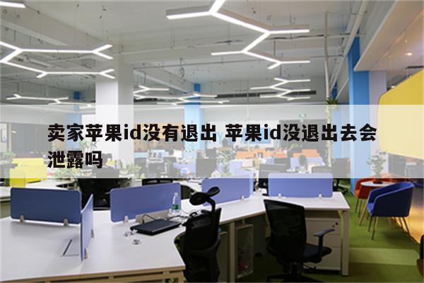 卖家苹果id没有退出 苹果id没退出去会泄露吗