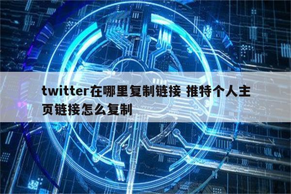 twitter在哪里复制链接 推特个人主页链接怎么复制