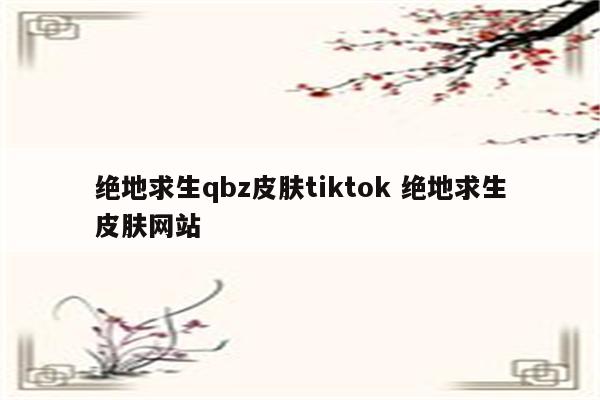 绝地求生qbz皮肤tiktok 绝地求生皮肤网站