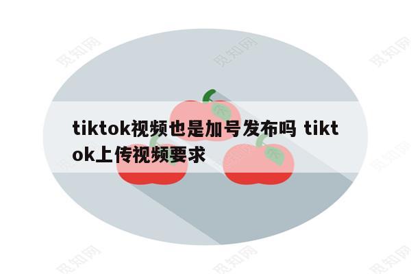 tiktok视频也是加号发布吗 tiktok上传视频要求