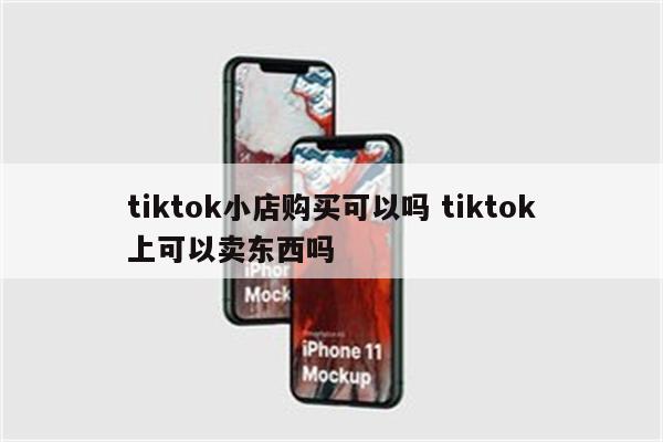 tiktok小店购买可以吗 tiktok上可以卖东西吗