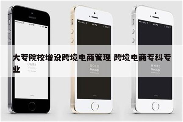 大专院校增设跨境电商管理 跨境电商专科专业